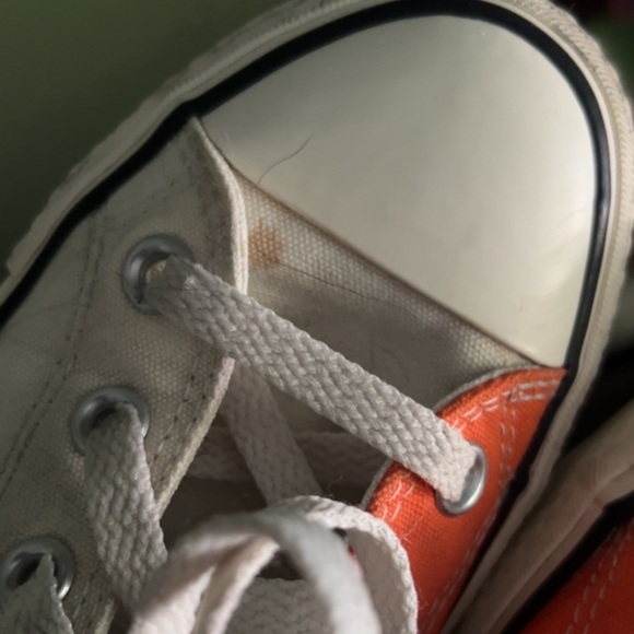 Custom orange and cream platform converse - Picture 4 of 4
